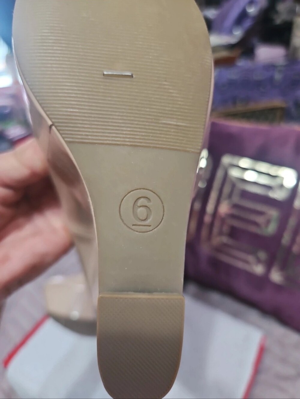Bethany Mota Nude Patent Platform Wedge Pumps - Picture 6 of 7